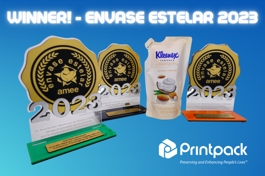 ¡Printpack gana tres premios con un solo empaque en el Certamen Envase Estelar 2023!
